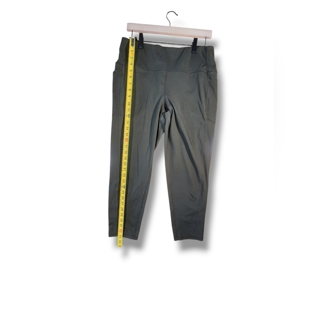 DSG Leggings Stretch Workout Pockets Quick Dry Moss/Olive Womens XL - Picture 4 of 8
